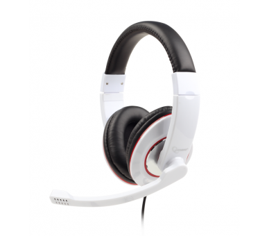 AURICULARES ESTEREO GEMBIRD BLANCO BRILLANTE