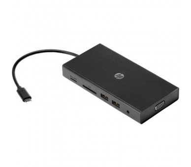 h2Concentrador multipuerto USB C HP de viaje h2pViaja ligero de equipaje con el concentrador USB C que solo pesa 171 g Ahora pu