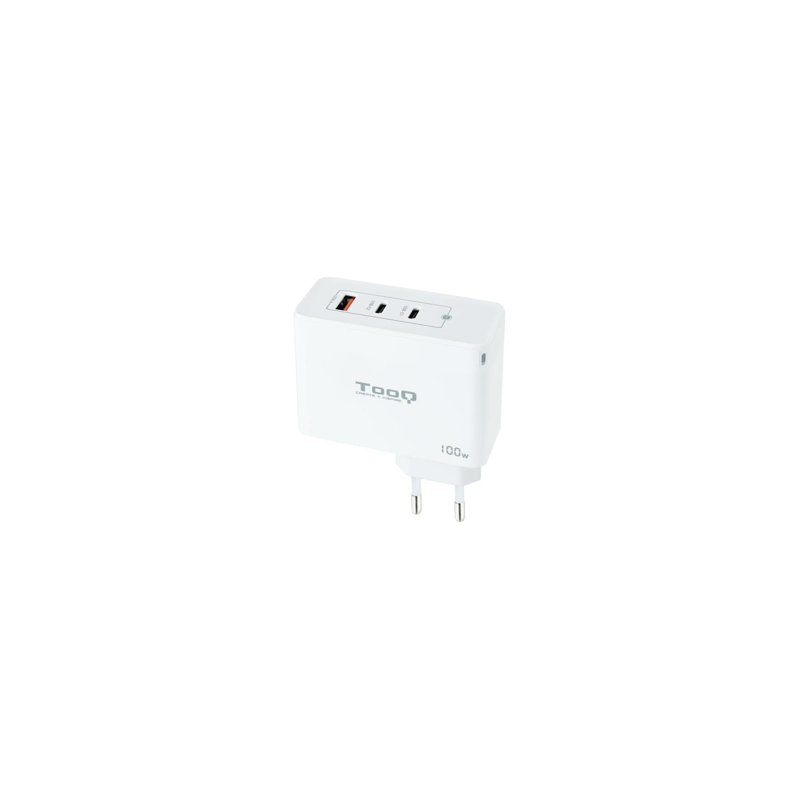 CARGADOR DE PARED TOOQ GaN 2xUSB C PD USB A QC 100W