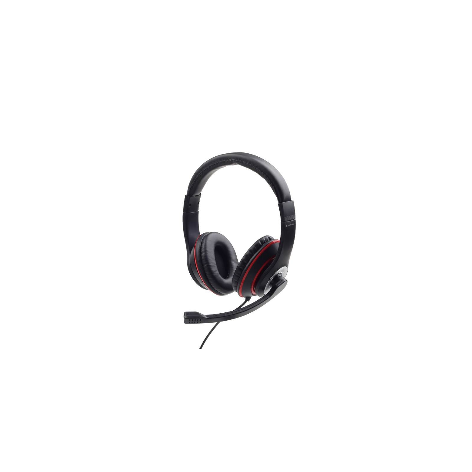 AURICULARES ESTEREO GEMBIRD COLOR NEGRO CON ARO ROJO