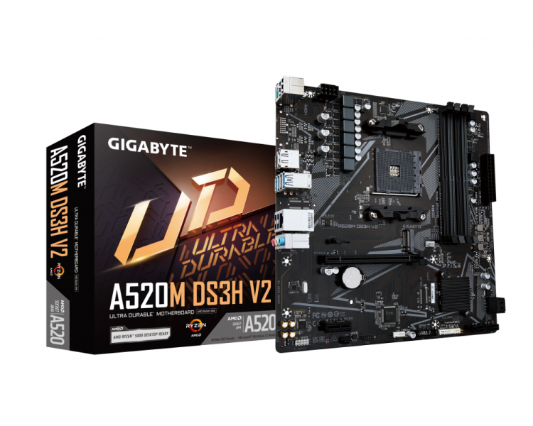 PLACA BASE GIGABYTE A520M DS3H V2 AM4 MATX 4XDDR4