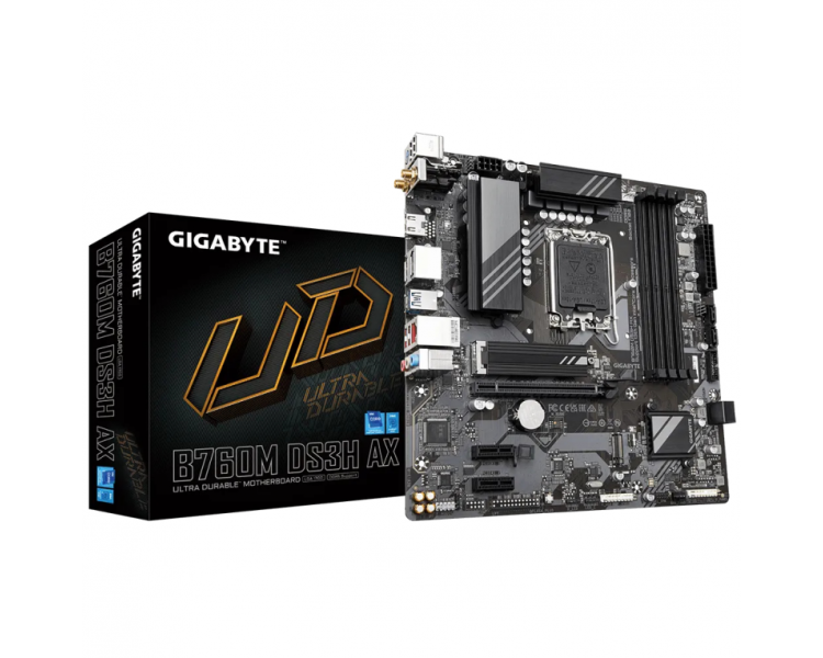 PLACA BASE GIGABYTE B760M DS3H AX G12 1700 MATX 4XDDR5