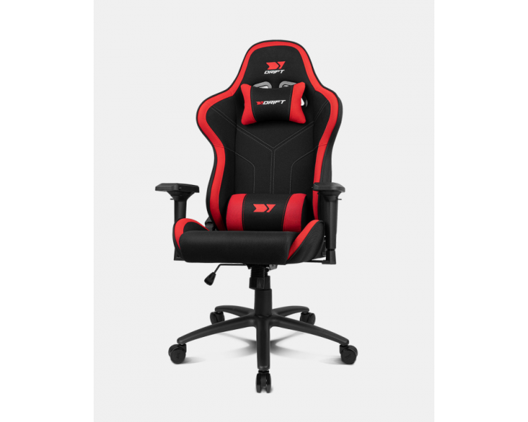 SILLA GAMING DRIFT DR110BR TEJIDO NEGRO ROJO