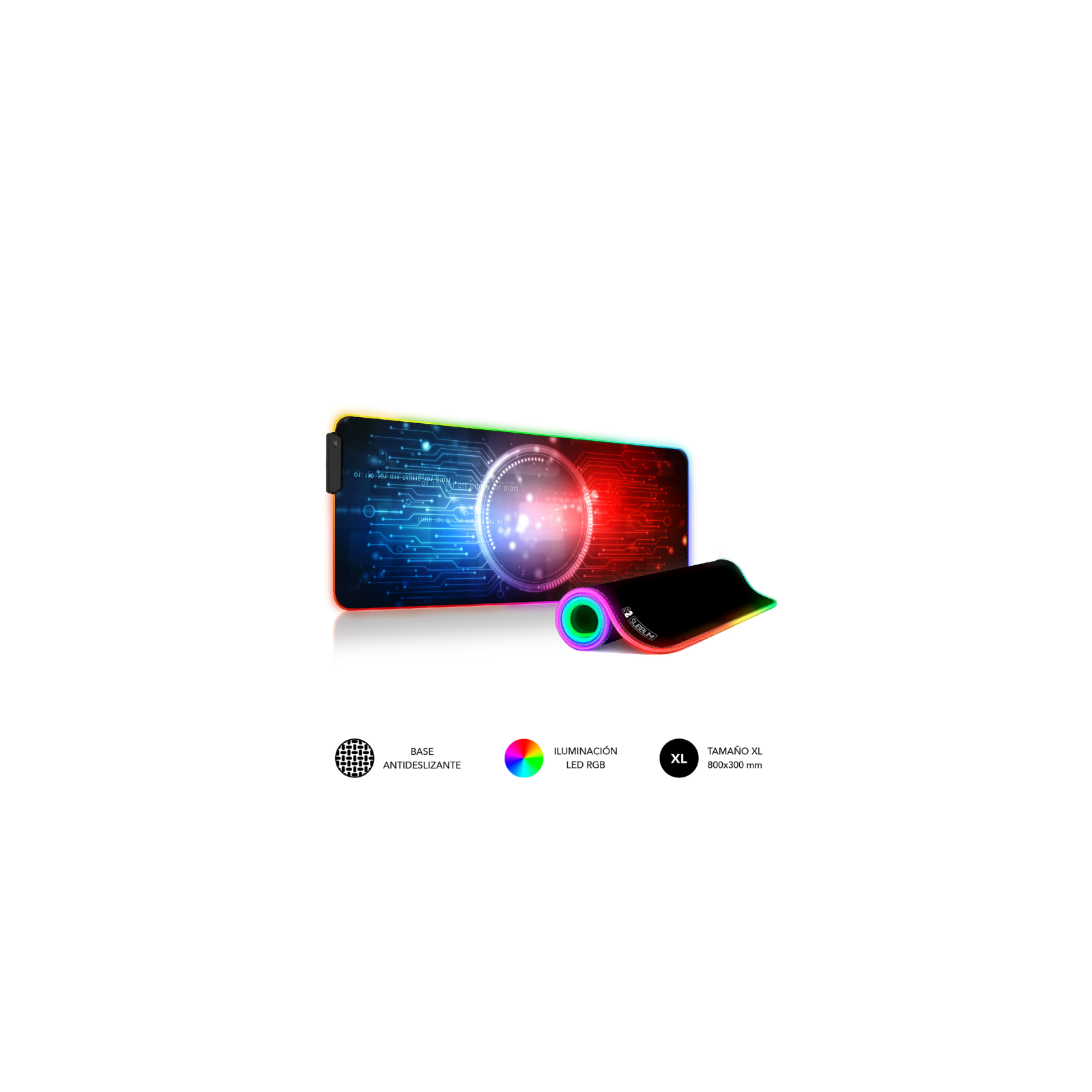 ALFOMBRILLA SUBBLIM MOUSE PAD PREMIUM LED RGB CHIP 800X300X4