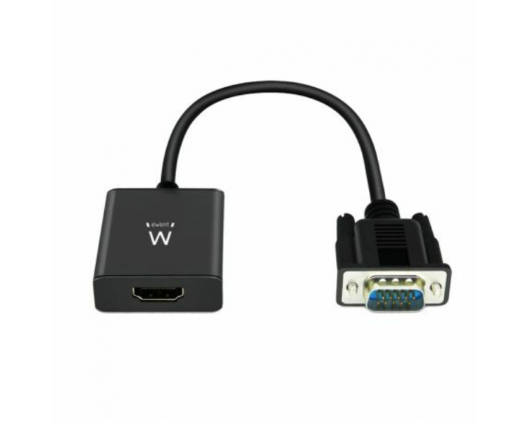 CABLE EWENT CONVERTIDOR VGA MACHO HDMI HEMBRA CON AUDIO 020 METROS