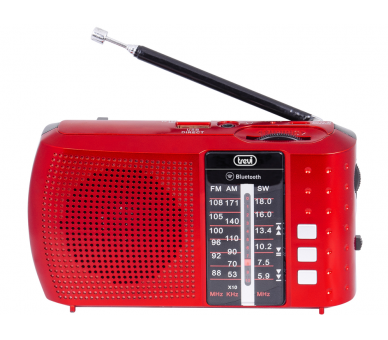 RADIO PORTaTIL MULTIBANDA BLUETOOTH USB MICRO SD TREVI RA 7F20 BT ROJO