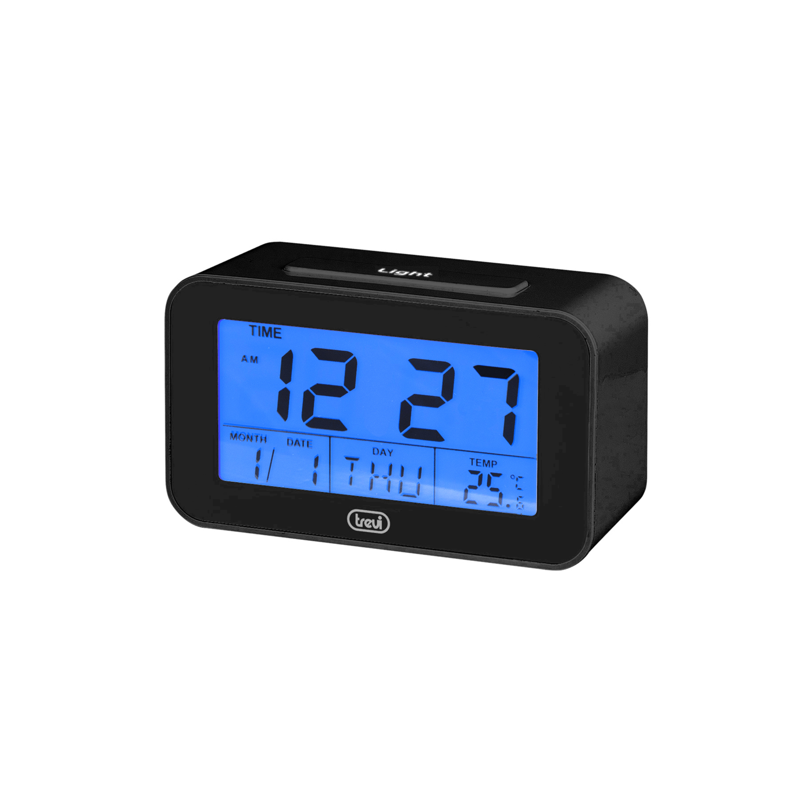 RELOJ DIGITAL CON ALARMA Y TERMoMETRO TREVI SLD 3P50 NEGRO