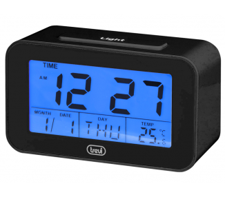 RELOJ DIGITAL CON ALARMA Y TERMoMETRO TREVI SLD 3P50 NEGRO