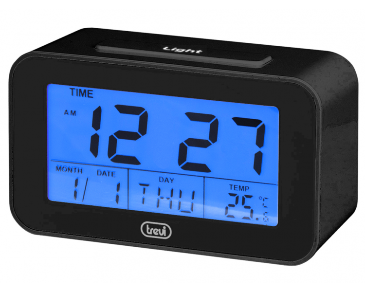 RELOJ DIGITAL CON ALARMA Y TERMoMETRO TREVI SLD 3P50 NEGRO