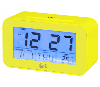 RELOJ DIGITAL CON ALARMA Y TERMoMETRO TREVI SLD 3P50 AMARILLO