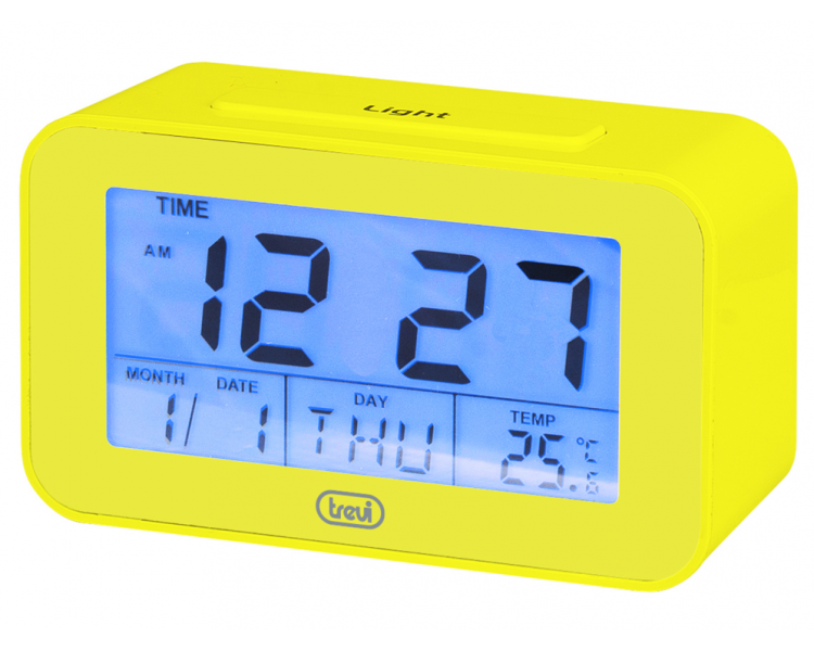 RELOJ DIGITAL CON ALARMA Y TERMoMETRO TREVI SLD 3P50 AMARILLO