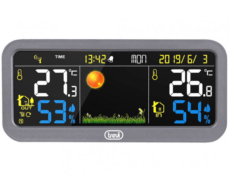 ESTACIoN METEOROLoGICA CON PANTALLA A COLOR Y SENSOR EXTERNO TREVI ME 3P20 RC