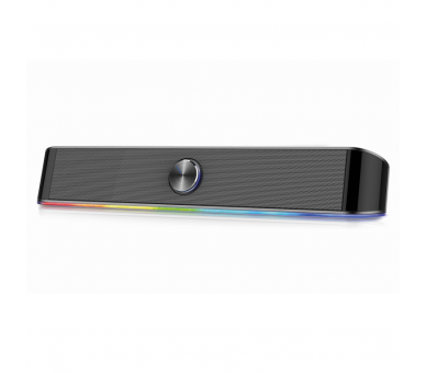 BARRA DE SONIDO EWENT RGB GAMING 6W RMS CONTROL DE VOLUMEN USB BLUETOOTH