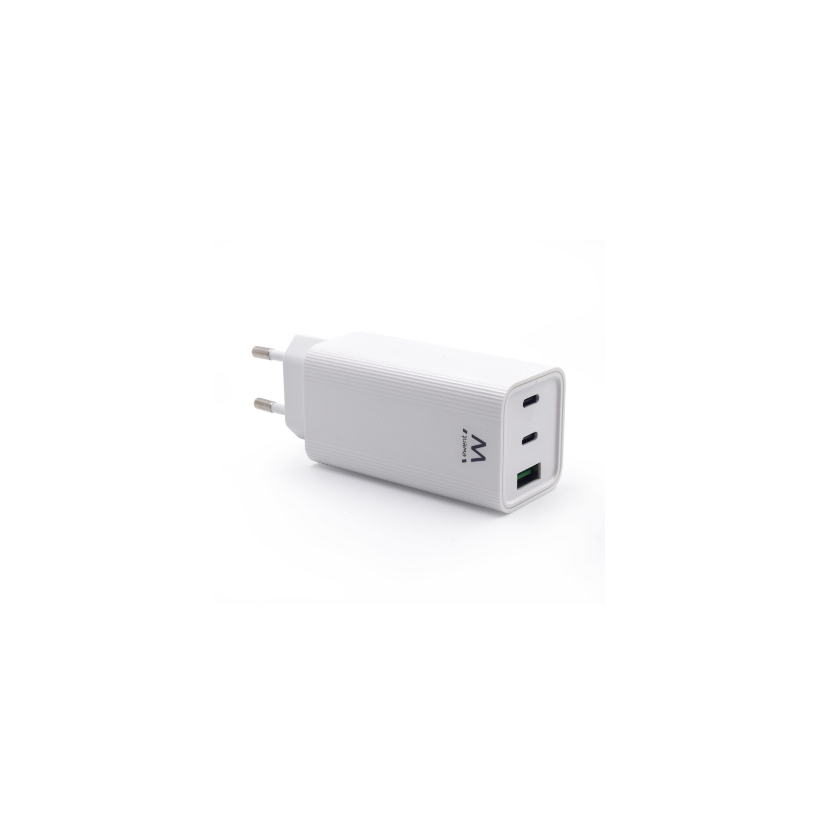 CARGADOR EWENT USB C AC PD 2 PUERTOS USB C Y 1 USB A QC30 65 W BLANCO