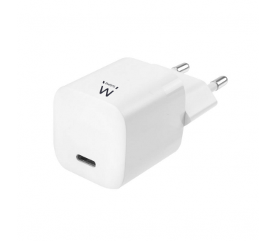 CARGADOR EWENT NANO USB C AC PD 1 PUERTO 33 W BLANCO