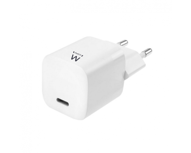 CARGADOR EWENT NANO USB C AC PD 1 PUERTO 33 W BLANCO