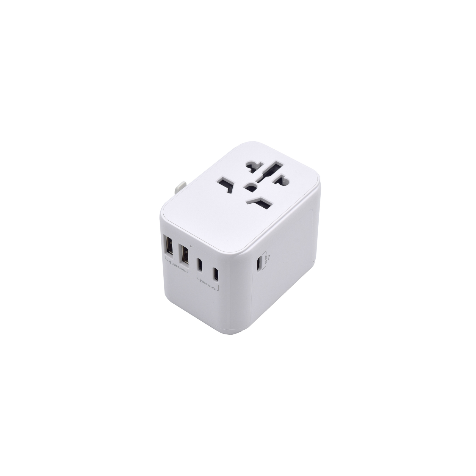 ADAPTADOR EWENT UNIVERSAL DE VIAJE ENCHUFES EU USA UK AUS 2 P USB Y 3 TYPE C