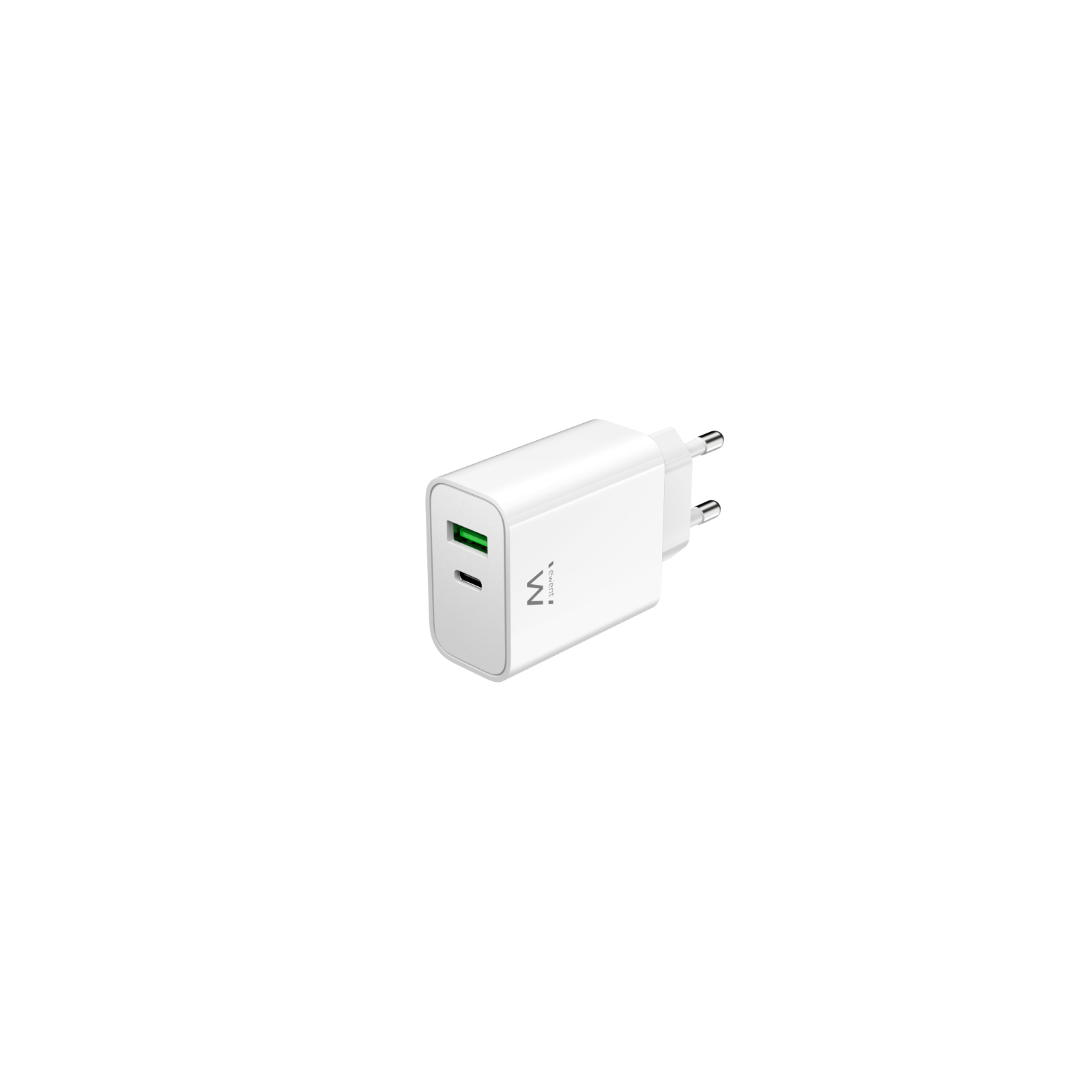 CARGADOR EWENT USB C Y USB A QC30 AC PD 2 PUERTOS 30 W BLANCO