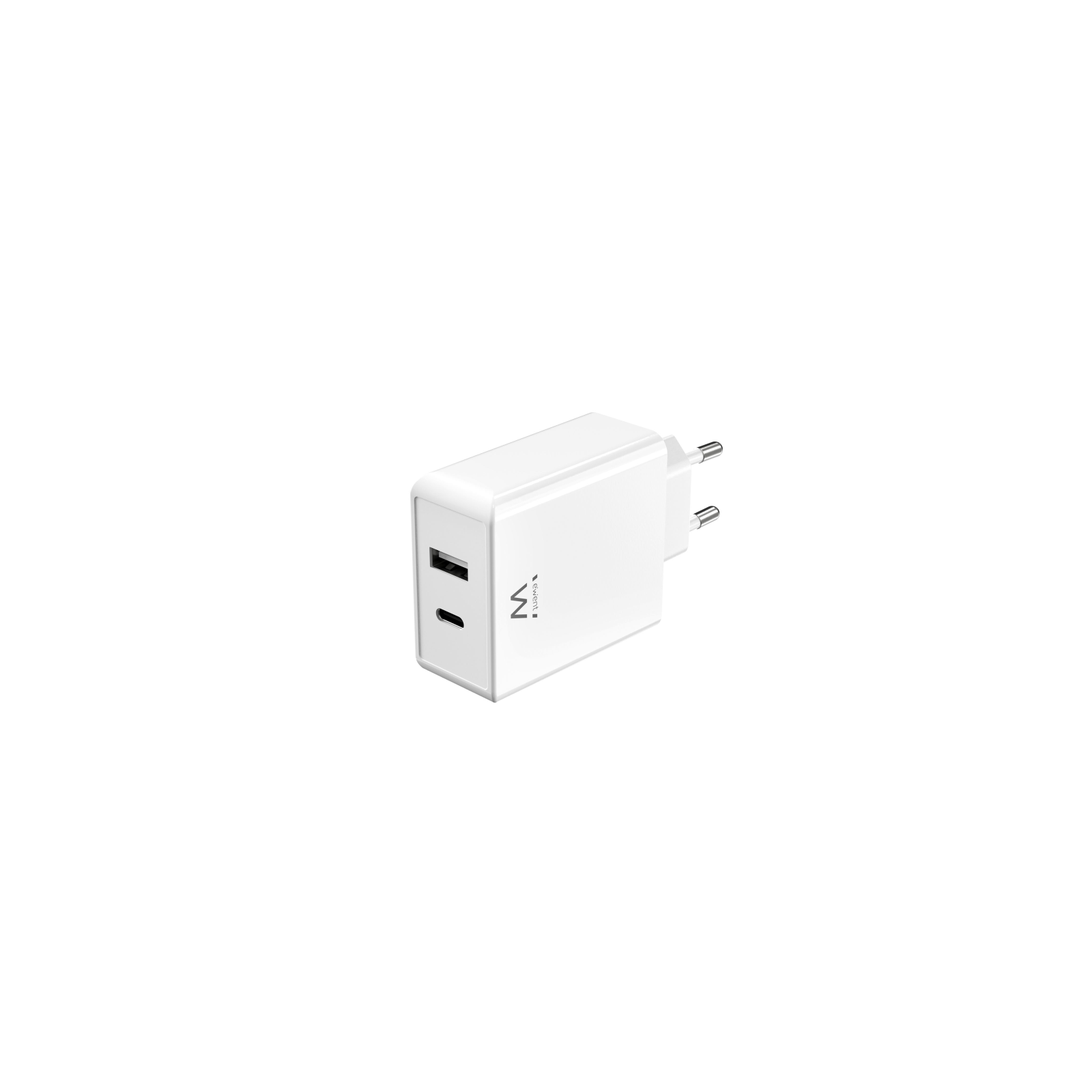 CARGADOR EWENT USB C Y USB A GANFAST 2 PUERTOS 45 W BLANCO