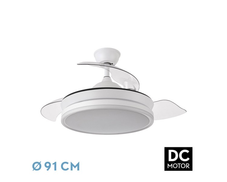 Ventilador dc bayomo blanco 72w 7200lm