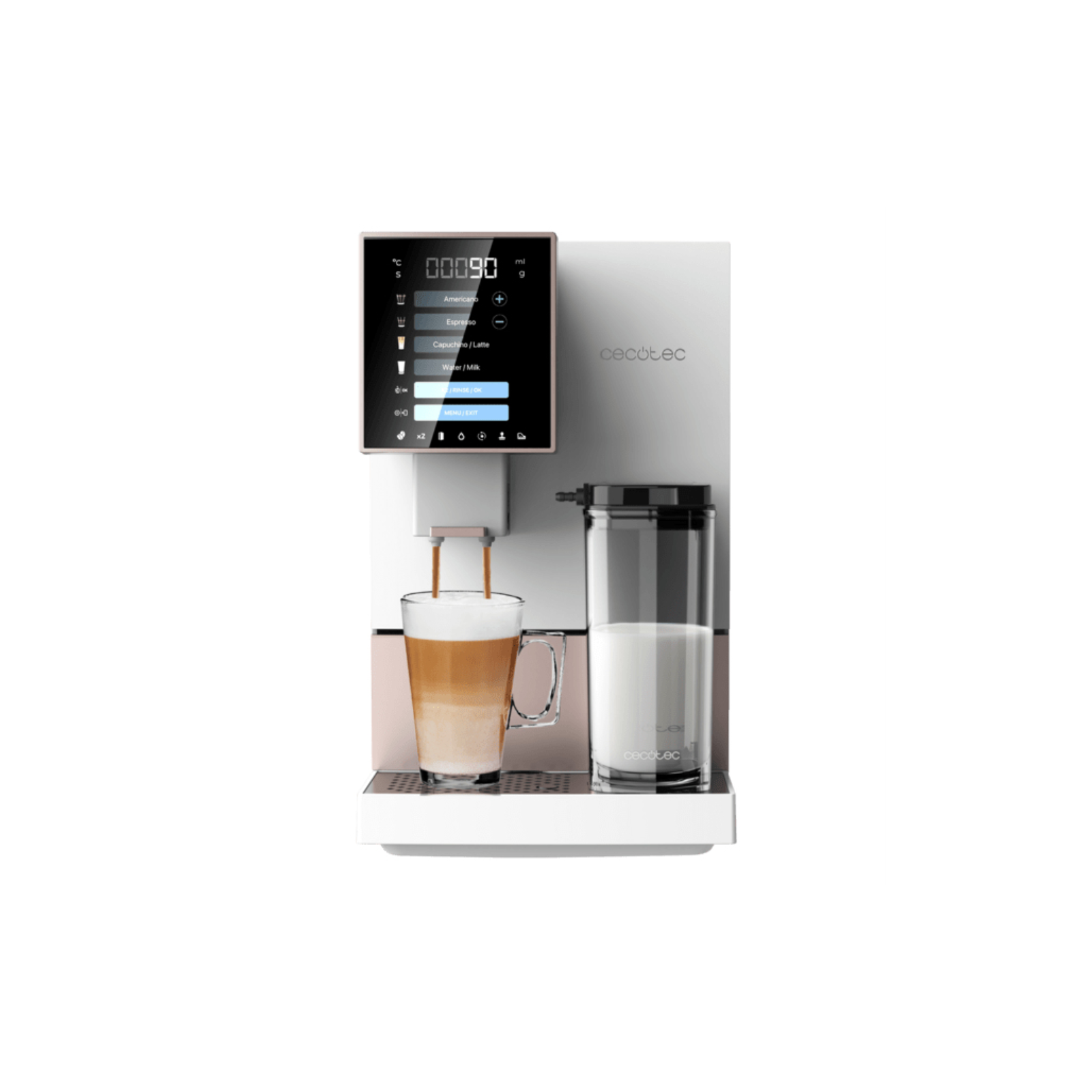 CAFETERA SUPER AUTOMATICA CREMMAET COMPACTCCINO WHITE ROSE