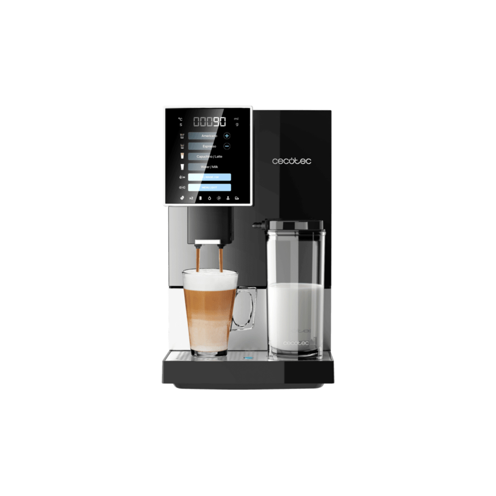 CAFETERA SUPER AUTOMATICA CREMMAET COMPACTCCINO BLACK SILVER