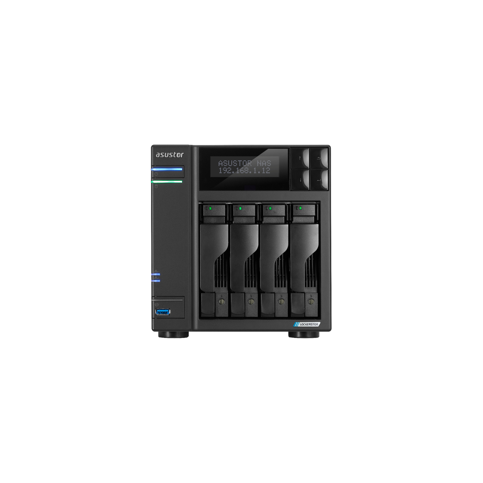 NAS ASUSTOR TOWER 4 BAY NAS QUAD CORE 20GHZ DUAL 25GBE PORTS 4GB RAM DDR4