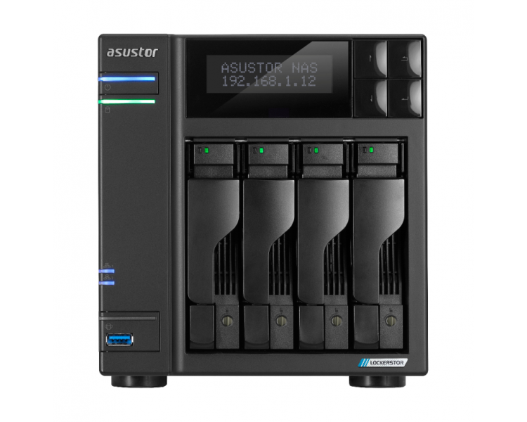 NAS ASUSTOR TOWER 4 BAY NAS QUAD CORE 20GHZ DUAL 25GBE PORTS 4GB RAM DDR4