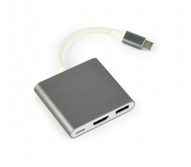 MULTIADAPTADOR GEMBIRD USB TIPO C GRIS ESPACIAL