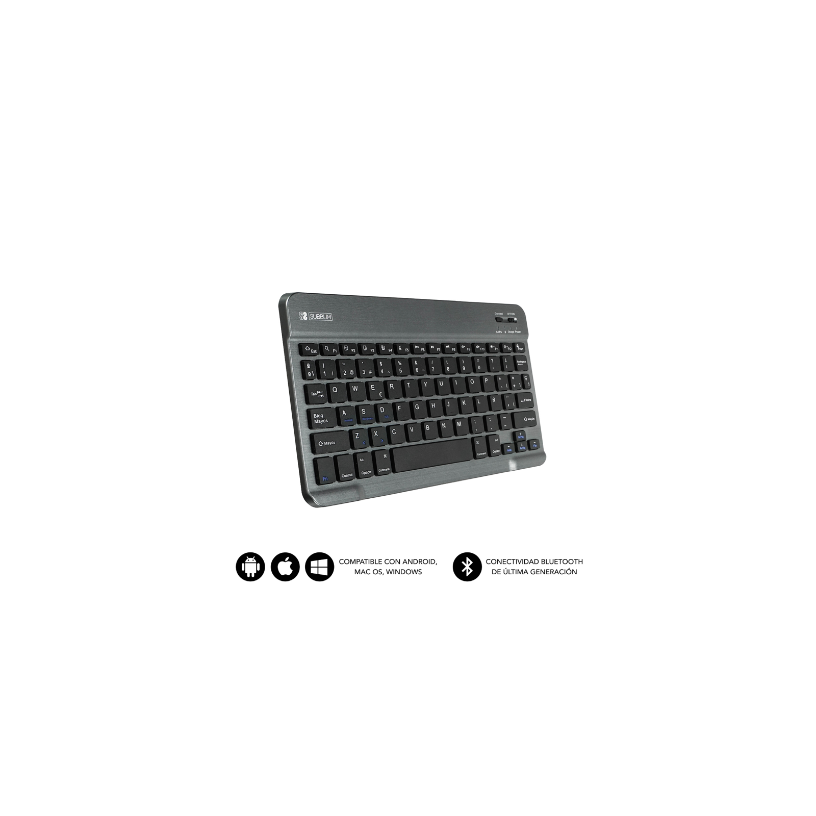 TECLADO TABLET SUBBLIM SMART BT KEYBOARD GREY