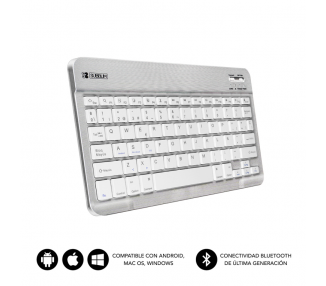 TECLADO TABLET SUBBLIM SMART BT KEYBOARD SILVER