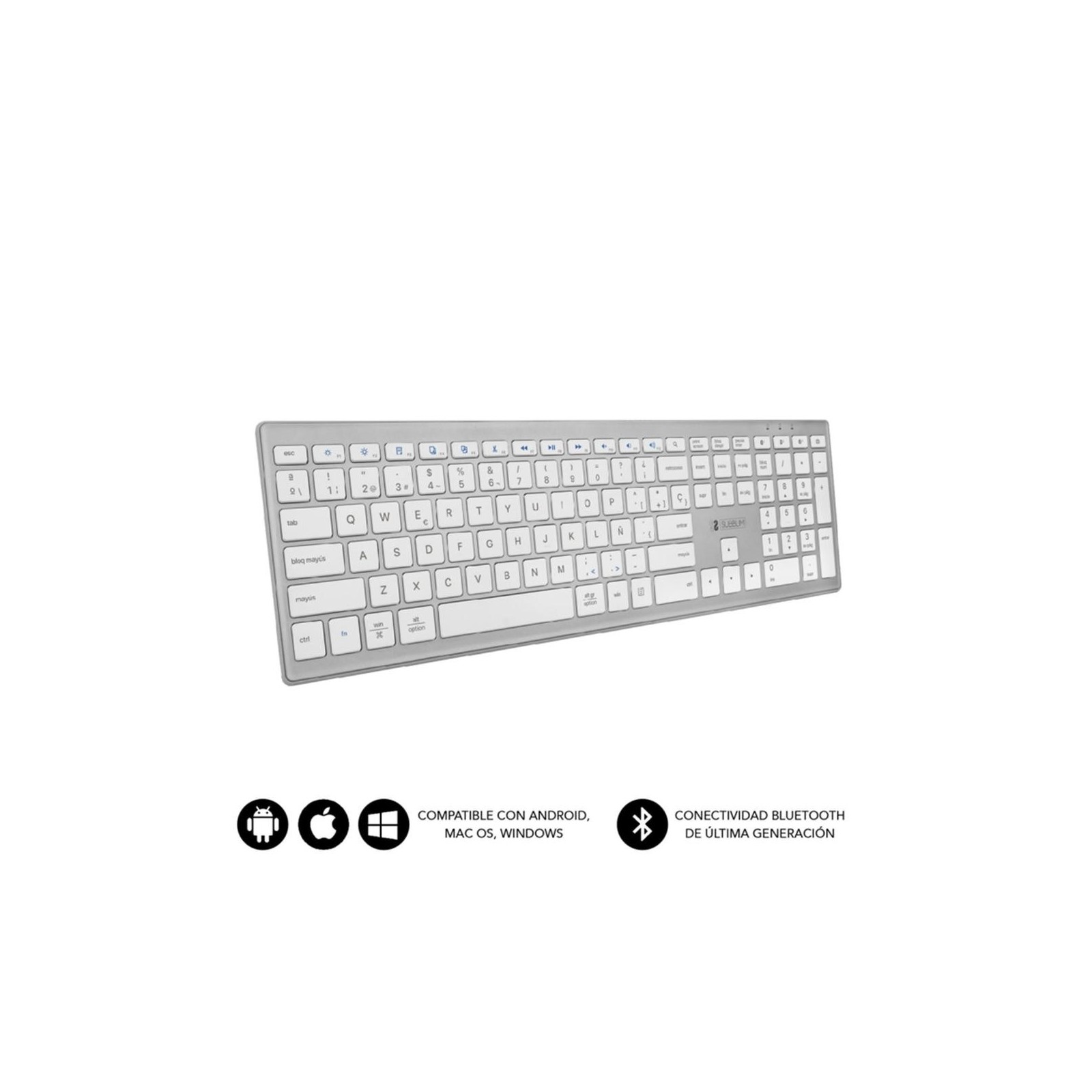 Teclado subblim keyboard pure extended inalambrico