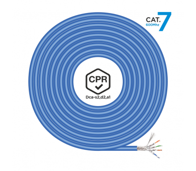 BOBINA CABLE RED AISENS RJ45 LSZH CPR Dca CAT7 SFTP 305M AZUL