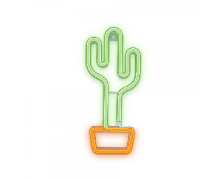 Lampara forever neon led cactus orange