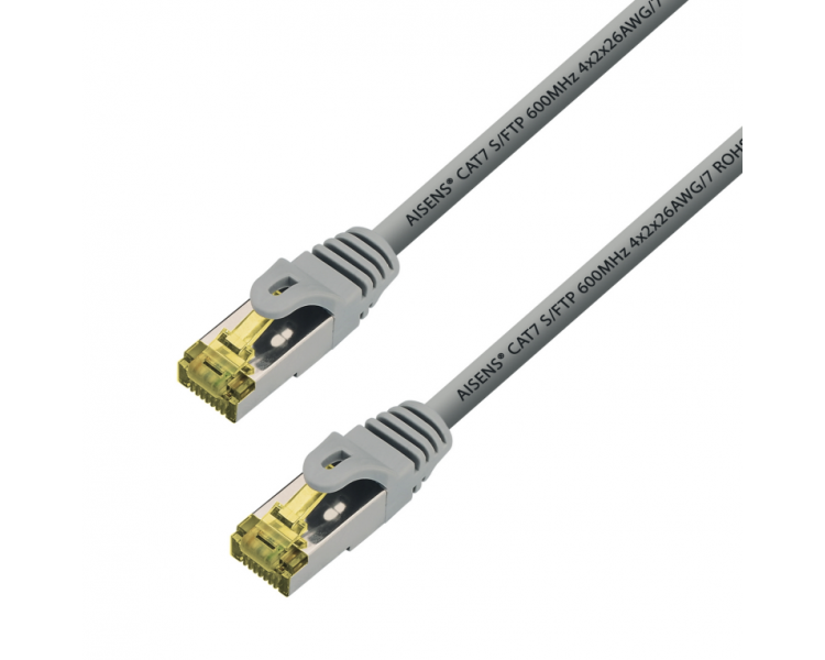 CABLE RED AISENS LATIGUILLO RJ45 LSZH CAT7 SFTP PIMF 25CM GRIS