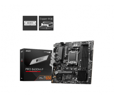 PLACA BASE MSI PRO B650M P AM5 MATX 4XDDR5