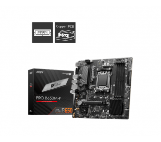 PLACA BASE MSI PRO B650M P AM5 MATX 4XDDR5