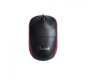 Raton optico usb l link negro rojo