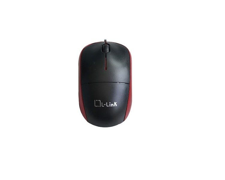 Raton optico usb l link negro rojo