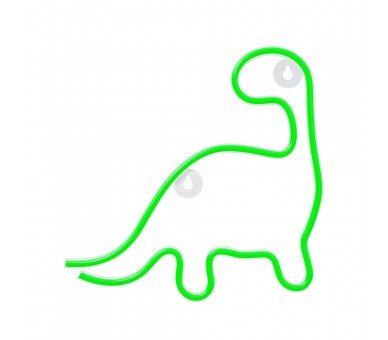 Lampara forever neon led dinosaur green