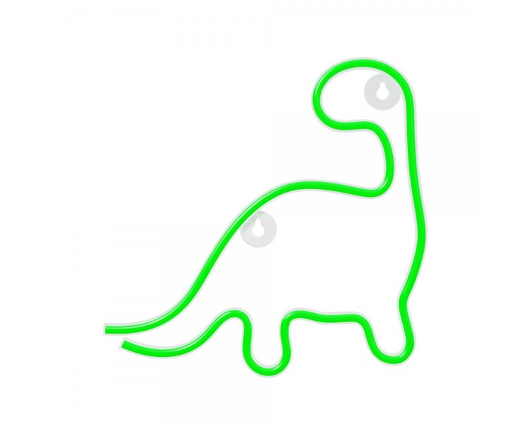 Lampara forever neon led dinosaur green