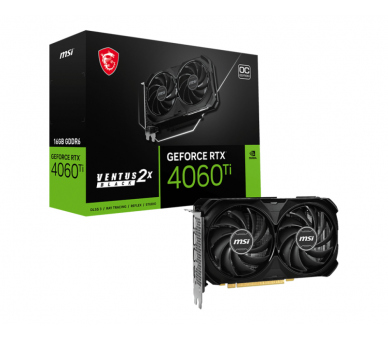 TARJETA GRAFICA MSI RTX 4060TI VENTUS 2X BLACK 16GB OC