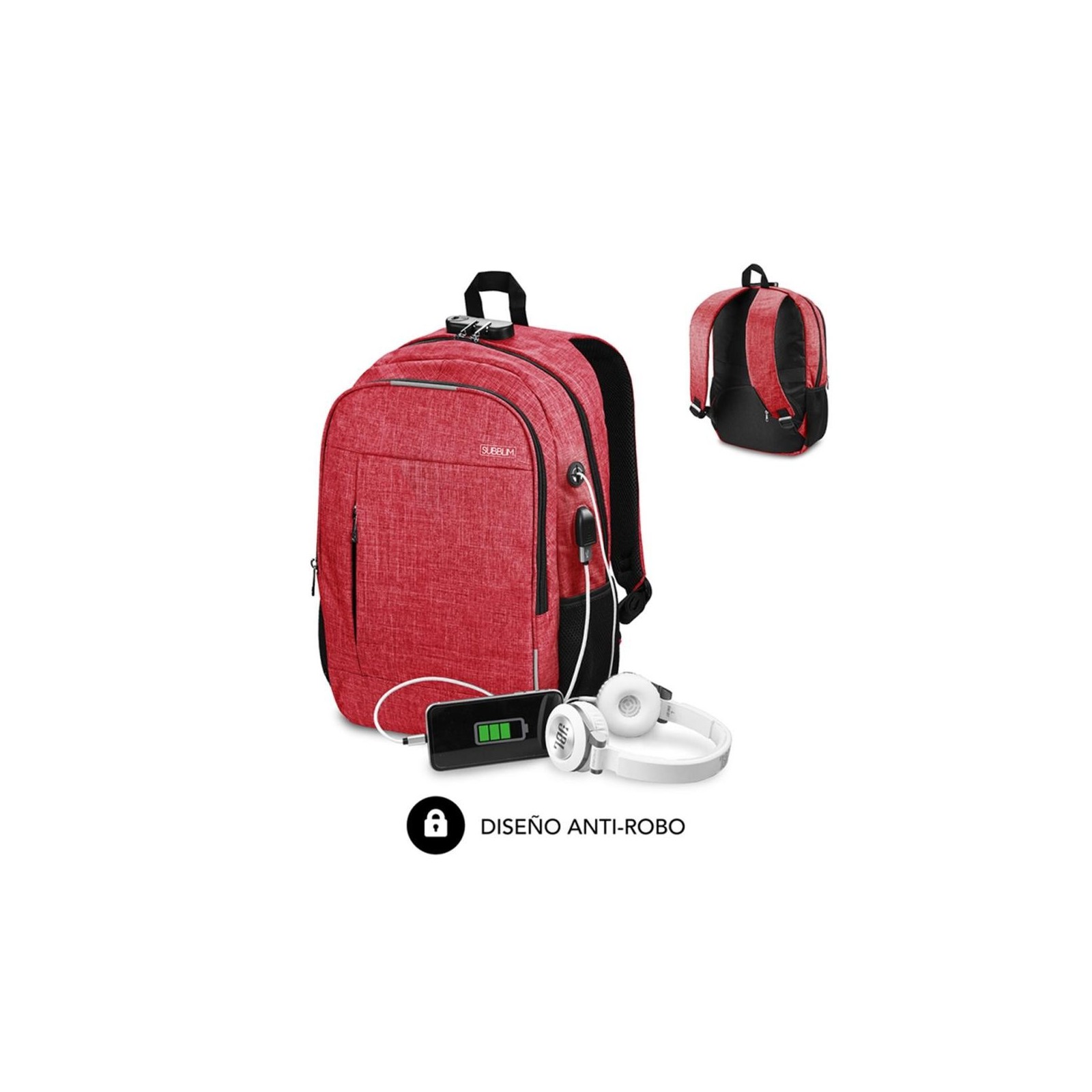 Mochila subblim urban lock backpack portatil