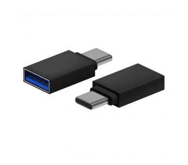 MINI ADAPTADOR AISENS ALUMINIO USB 32 GEN1 3A USB C M A H NEGRO