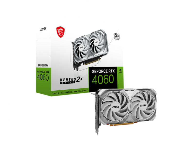 TARJETA GRAFICA MSI RTX 4060 VENTUS 2X WHITE 8GB OC