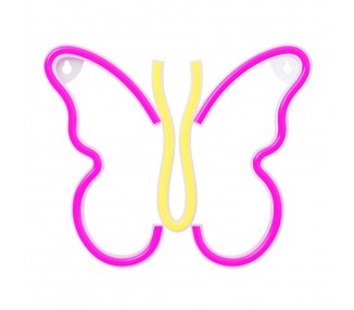 Lampara forever neon led butterfly pink