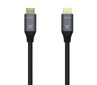 CABLE HDMI AISENS V21 ULTRA ALTA VELOCIDAD 8K60HZ M M 05M GRIS NEGRO