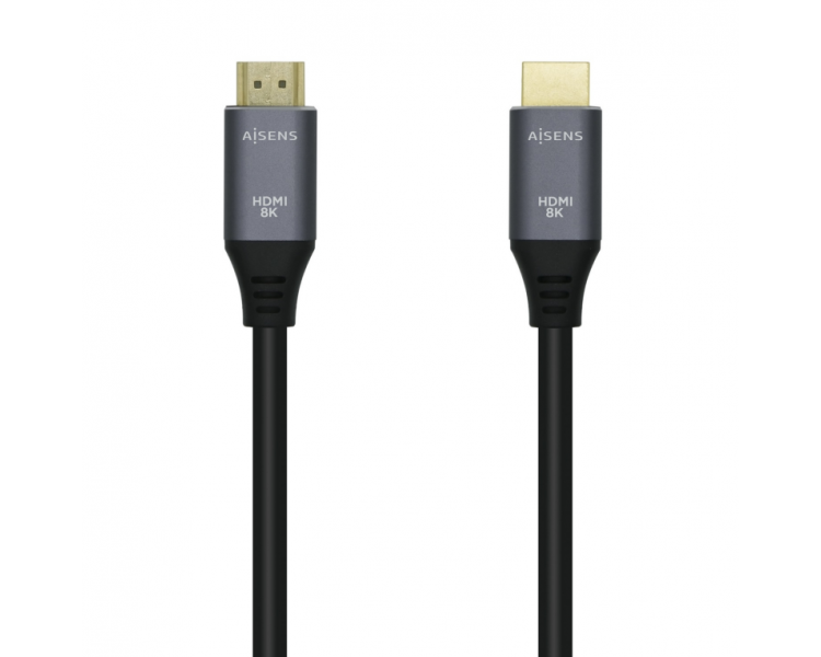 CABLE HDMI AISENS V21 ULTRA ALTA VELOCIDAD 8K60HZ M M 05M GRIS NEGRO