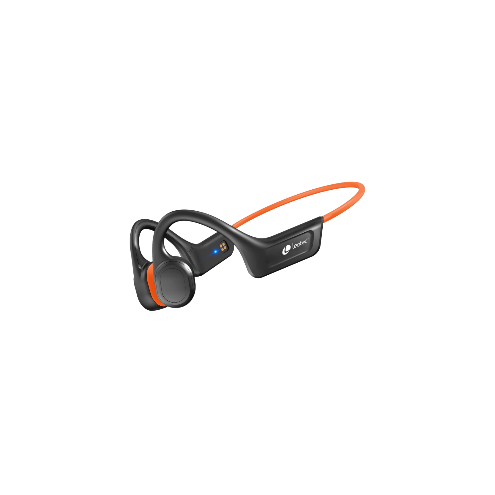 LEOTEC AURICULARES CONDUCCION OSEA IPX7 Naranja Bateria 230mAh Llamadas