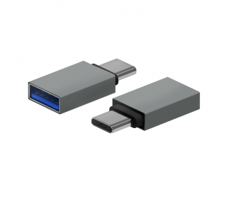 MINI ADAPTADOR AISENS ALUMINIO USB 32 GEN1 3A USB C M A H GRIS